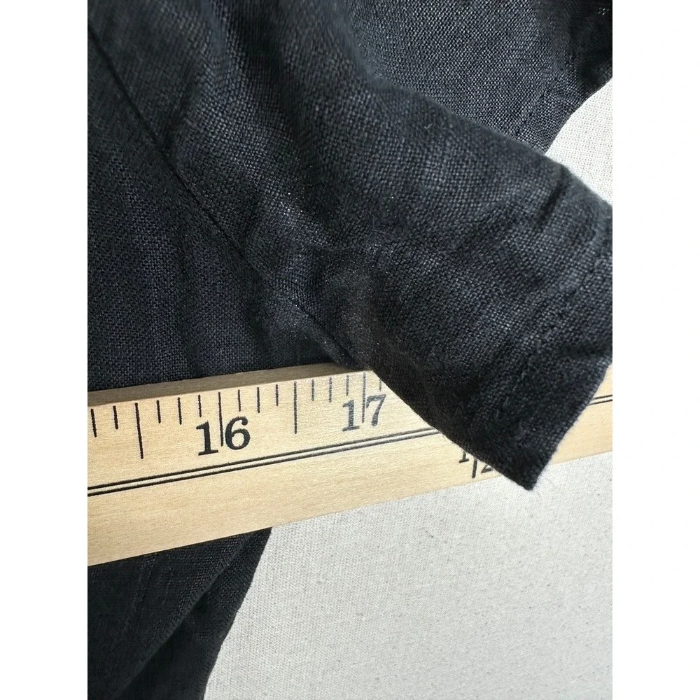 Zara Linen Button‎ Down Rompers Black Size Small